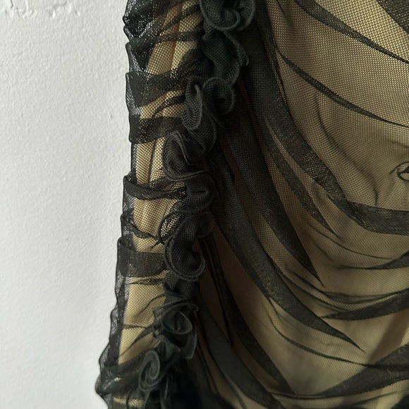 Boston Proper Black Tulle Top Size M - Picture 6 of 11